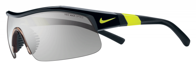 Спортивные очки Nike Vision Show X1 дужки черные с желтым, серые линзы