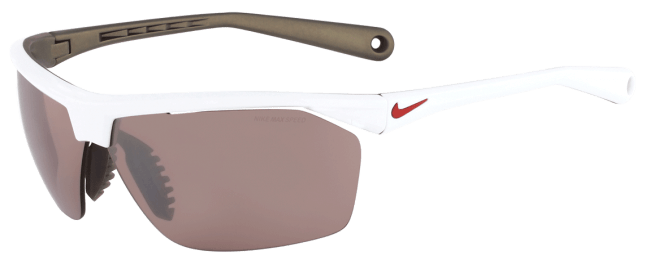 Спортивные очки Nike Vision Tailwind 12 E белая оправа и дужки, красный логотип