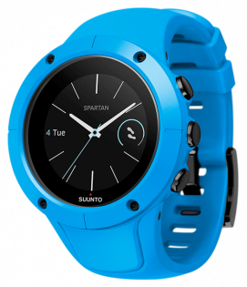 Часы Suunto Spartan Trainer Wrist HR синие на экране аналоговые часы