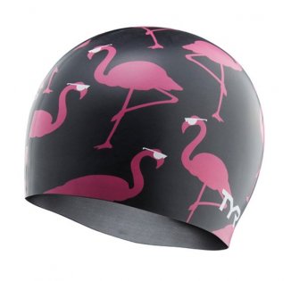 Шапочка для плавания TYR Silicone Pink Flamingo Cap LCSFLAGO 121