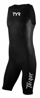 Мужской гидрокостюм TYR Torque Elite Swim Skin черный с белым логотипом на груди артикул SSBM6A 001