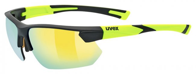 Очки Uvex Sportstyle 221 с желтыми линзами и черной оправой артикул 0981.2616
