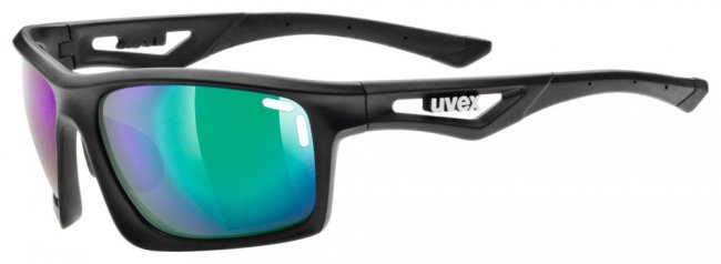 Очки Uvex Sportstyle 700 с зелеными линзами черной оправой артикул 0868.2216