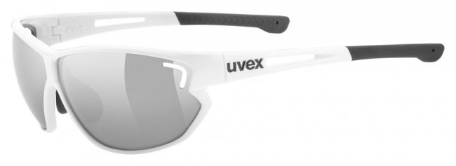 Очки Uvex Sportstyle 810 с серыми линзами и белой оправой артикул 0933.8816