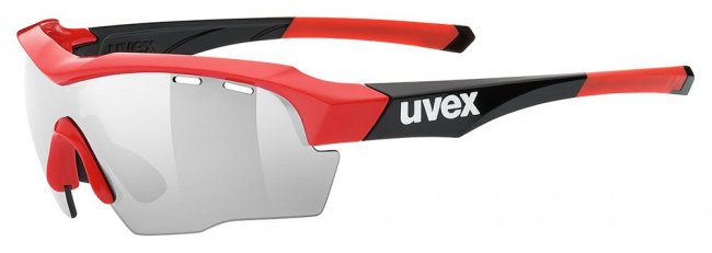 Очки Uvex Sportstyle 104 с серыми линзами и красной оправой артикул 1601.3816