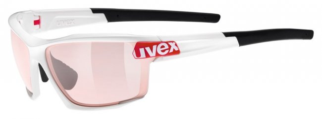 Очки Uvex Sportstyle 113 с розовыми линзами и белой оправой артикул 0938.8304