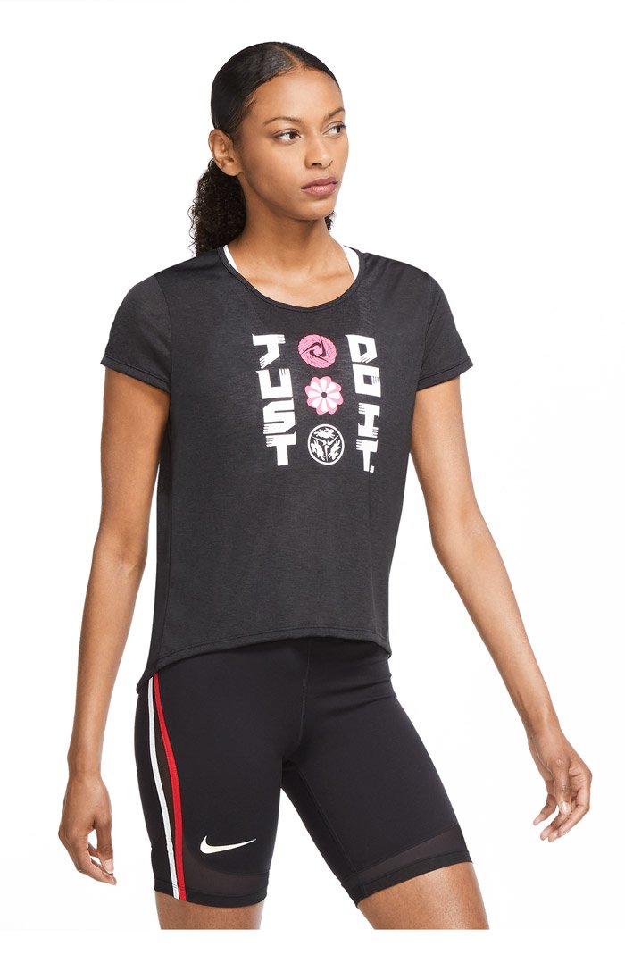 Nike women's short sleeve running top clearance