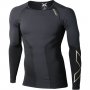 Компрессионная кофта 2XU Elite Compression Top Long Sleeve MA3014a_BLK/GLD черная золотой лого №4