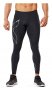 Компрессионные тайтсы 2XU Heat Compression Tights MA4181b BLK/SRF черные с серебряным лого вид сзади №1