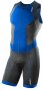 Мужской стартовый костюм 2XU черный с синим удлиненная молния на груди артикул MT3859d INK/CBB №1