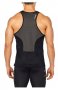 Майка 2XU X-Vent Singlet MR4547a BLK/CHR черная, на спине ткань-сетка №2