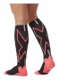 Женские компрессионные гольфы 2XU Hyopik Compression Socks W WA3576e BLK/PNK черные с розовым, вид сзади №2
