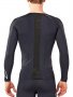 Компрессионная кофта 2XU Compression Long Sleeve Top артикул MA2308а BLK/SIL черная вид со спины №2