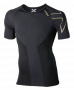 Мужская компрессионная футболка 2XU Elite Compression Top вид спереди артикул MA3013a BLK/GLD №3