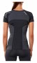 Женская компрессионная футболка 2XU Elite Compression Top W артикул WA3015a BLK/STL черная, фото сзади на модели №4