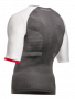 Компрессионная футболка Compressport ON/OFF Multisport TSON-SS90WH серая с белыми рукавами вид сзади №2