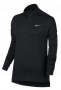Женская кофта Nike Thermal Sphere Element Running Top W артикул 855521 010 черная с молнией до середины груди №1