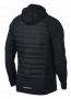 Куртка Nike Aeroloft Running Top артикул 872371 010 черная с капюшоном, на спине зоны утепления и перфорации №2