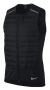 Жилетка Nike Aeroloft Running Vest артикул 859272 010 черная на молнии, на груди зоны утепления чередуются с зонами перфорации №1
