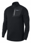 Кофта Nike Therma Sphere Element Running Top артикул 857829 011 черная на груди карман на молнии №1