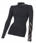 Женская компрессионная кофта 2XU MCS Alpine Long Sleeve Compression Top W WA3512a BLK/GLD черная с золотым лого №2