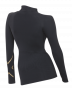 Женская компрессионная кофта 2XU MCS Alpine Long Sleeve Compression Top W WA3512a BLK/GLD черная с золотым лого вид сзади №5