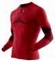 Термокофта X-Bionic Effektor Running Powershirt красная на груди логотип №1