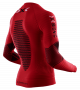 Термокофта X-Bionic Effektor Running Powershirt красная с черным, фото со спины №2