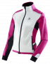 Женская куртка X-Bionic Winter SphereWind Light Jacket W белый перед, розовые рукава №1