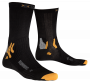Носки X-Bionic X-Socks Mid Calf артикул X020253_B000 черные с серыми надписями, оранжевыми полосками и мыском №1