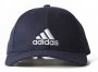 Кепка Adidas 6P Cap Cotton W артикул S98152W синяя с белым логотипом по центру №1