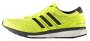 Кроссовки Adidas Adizero Boston Boost 6 артикул BB3320 желтые сбоку три полосы на пятке название модели №3