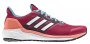 Женские кроссовки Adidas Supernova G-TX W артикул BB3670 бордовые с оранжевым, сбоку три белых полосы №1