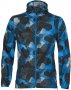Куртка Asics Fuze X Packable Jacket артикул 141640 1175 синяя с черным и серым, бокам карманы №1