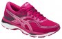 Женские кроссовки Asics Gel-Cumulus 19 W T7B8N 2001 розовые с черными вставками носком вправо №4