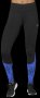 Тайтсы Asics Race Tight W артикул 141232 1182 фото на модели в темное, внизу синие вставки со светоотражающим принтом №6