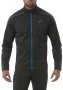 Куртка Asics Softshell Jacket артикул 146589 8154 черная с синей молнией фото на модели №5