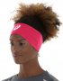 Повязка Asics Winter Headband артикул 150003 0640 розовая со светоотражающим логотипом, фото на модели №2