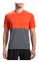 Футболка Brooks Fly-By Short Sleeve артикул 210830 803 сверху оранжевая, низ серый №1