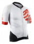 Велоджерси с коротким рукавом Compressport Cycling ON/OFF Maillot артикул TSONCY-SS00 белая с черным с красным логотипом №1