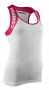 Женская компрессионная майка Compressport Trail Running Shirt V2 Ultra Tank Top W артикул TSTRW-TK00 белая с розовым №1