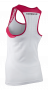 Женская компрессионная майка Compressport Trail Running Shirt V2 Ultra Tank Top W артикул TSTRW-TK00 белая с розовым, фото сзади №2