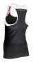 Женская компрессионная майка Compressport Trail Running Shirt V2 Ultra Tank Top W артикул TSTRW-TK99 черная с белым, фото сзади №2