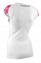 Женская компрессионная футболка Compressport Trail Running V2 W артикул TSTRW-SS00 белая с розовыми плечами и белым логотипом, фото сзади №2