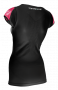 Женская компрессионная футболка Compressport Trail Running V2 W артикул TSTRW-SS99 черная с розовыми плечами и белым логотипом №2