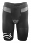 Женские стартовые шорты Compressport Triathlon Brutal Short W артикул SHTRIW-99 черные с белым логотипом, по бокам сетка №1