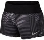 Женские шорты Nike 3'' Flex Printed Rival Short W 855535 010 черные с серым рисунком №1