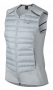 Женская жилетка Nike Aeroloft Running Vest W артикул 856636 043 серая на молнии, на груди зоны утепления и вентиляции №1