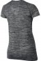 Женская футболка Nike Dri-Fit Knit Top Short Sleeve W 831498 010 серая вид сзади №2