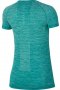 Женская футболка Nike Dri-Fit Knit Top Short Sleeve W 831498 357 голубая вид сзади №2